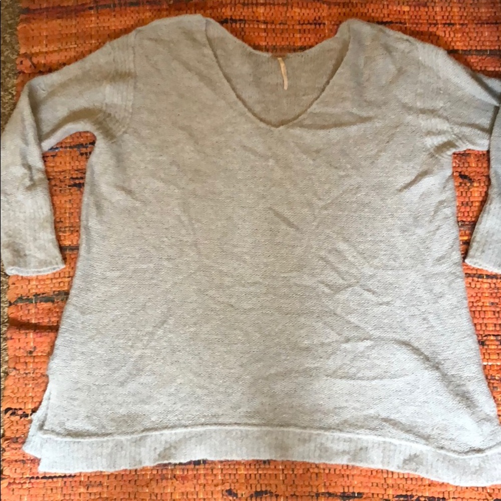 Free People baby blue oversized sweater